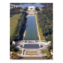 The Lincoln Memorial and World War II Memorial Postcards