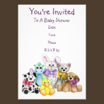 The Line Up Baby Shower Invitation invitations