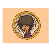 The Little Dreamer - Zayoni Medallion Back Postcard