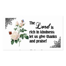 The Lord Is Rich In Kindness Custom Business Card