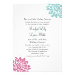 The Lotus Flower Wedding Invitation 2(turquoise)