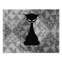 The Lotus Position Cat Cartoon Photo Art