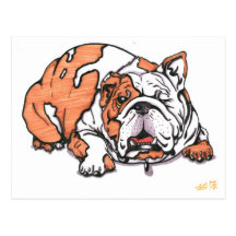 the loveable bulldog postcard