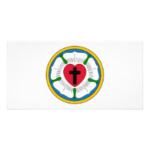 The Luther Rose Lutheranism Martin Luther Custom Photo Card