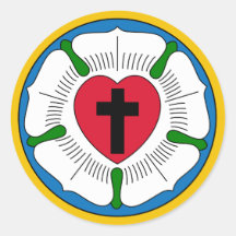The Luther Rose Lutheranism Martin Luther Round Sticker