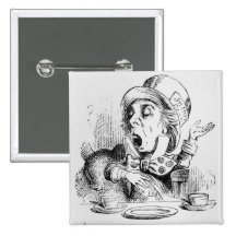 The Mad Hatter Pinback Button