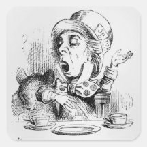 The Mad Hatter Square Sticker