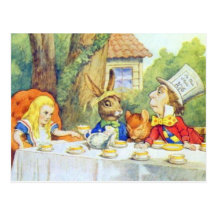 The Mad Hatters Tea Party Full Colour Post Card