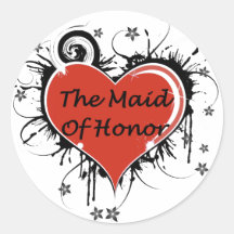 The Maid Of Honour Round Stickers