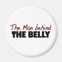 The Man Behind The Belly Fridge Magnet