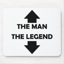 the man the legend icon mousepad
