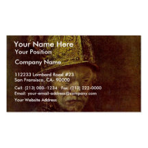 The Man With The Golden Helmet. Business Card Templates