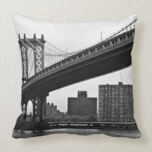 The Manhattan Bridge in New York City Throw Pillow