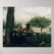 The Meal at Honfleur, 1875 Posters