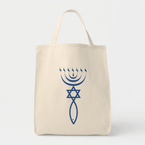 The Messianic Jewish Seal of Jerusalem Canvas Bags