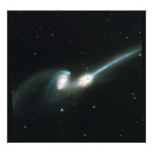 The Mice Galaxies NGC 4676 Colliding and Merging Photograph