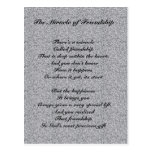 The Miracle of Friendship poem Postcard