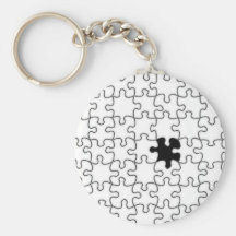 The Missing Puzzle Piece Background Template Keychain