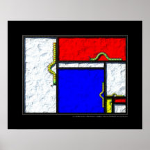 The Mondrian caterpillars Posters