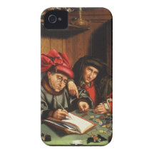 The Money Lenders (oil on oak panel) iPhone 4 Cover