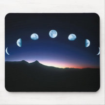 The Moon in phases mouse-mat Mouse Pad