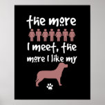 The more people I meet the more I like my dog Posters