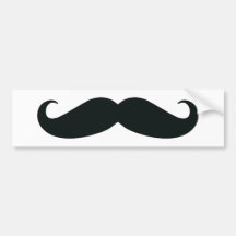 The Moustache Design Bumper Stickers