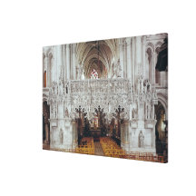 The Nave and Interior of Eglise Canvas Prints