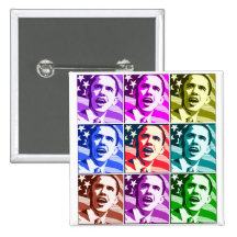The New America, President Barack Obama .ized Pinback Buttons