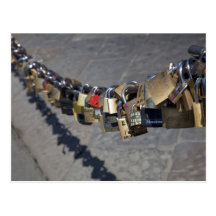 the new tradition of 'locks of love' attached by post card