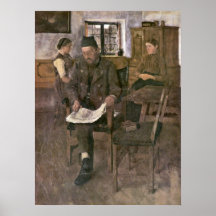 The newspaper by Wilhelm Maria Hubertus Leibl Posters