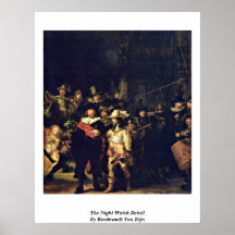 The Night Watch Detail By Rembrandt Van Rijn Posters