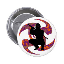 THE NINJA STAR PINBACK BUTTON