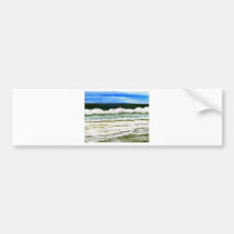 The Ocean's Elegance - Ocean Surf Beach Art Bumper Sticker