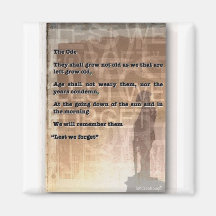 The Ode - ANZACs magnet