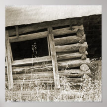The Old Log Cabin Posters