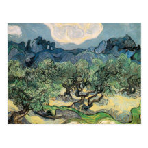 the olive trees,1889, Vincent van Gogh Post Cards