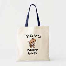 THE Original, one and only Poms Not Bombs Tote Bag