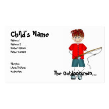 The Outdoorsman Mummy/Daddy Cards Business Card Templates