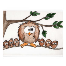 The Owl Family Custom Invitation
