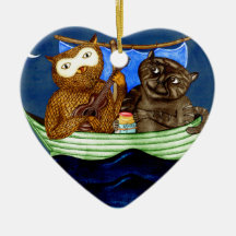 The Owl & The Pussycat Christmas Tree Ornaments