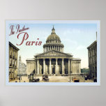 The Pantheon ~ Paris ~ Vintage Travel Poster