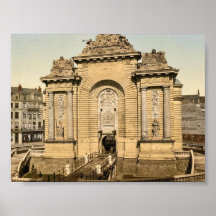 The Paris Gate, Lille, France classic Photochrom Print