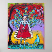 The Peacock Queen Original Art Poster