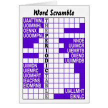 The Periodic Table Word Scramble Greeting Card