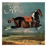 The Piebald Horse "Cehero' Rearing Monogram Invites