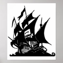 The Pirate Bay Logo Ship Print