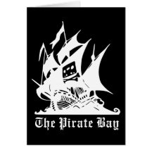 the pirate bay pirate ship logo card