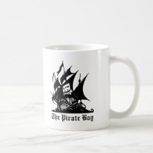 the pirate bay pirate ship logo mug