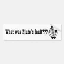 The Planet Pluto Bumper Sticker